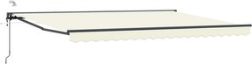 vidaXL Cort electric retractabil Crem 4,5 × 3,5 m