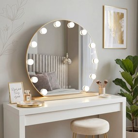 Oglindă LED HOLLYWOOD L. Gold 50 cm