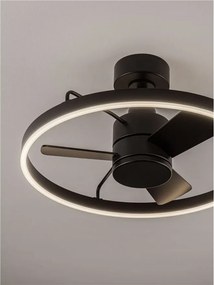 Lustra LED cu ventilator si telecomanda LUNAIR negru