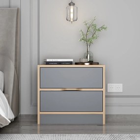 Noptieră Elina Walnut Anthracite