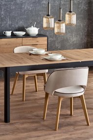 Masa extensibila Florian L160-228 cm stejar artizan/negru