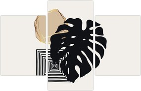 Tablou - Abstracție cu frunze tropicale N⁰2 (90x60 cm)