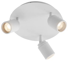 Spot modern pentru baie alb cu 3 lumini IP44 - Ducha