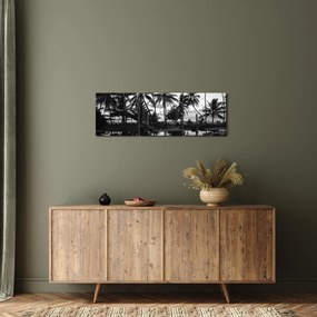 Tablou - Insula tropicală (cu ceas) (90x30 cm)