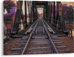 Tablou cu pod de cale ferată (70x50 cm)
