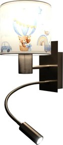 Brilagi - Lampă LED flexibilă BOBO 1xE27/25W/230V + LED/3W m. crom/alb/albastru/medv.