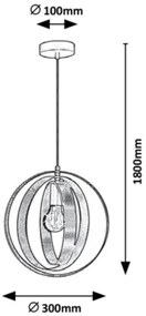 Lustră pe cablu Rabalux 1xE27/60W/230V