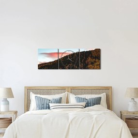 Tablou - Zori de zi (cu ceas) (90x30 cm)