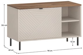 Botník EYCO 1K, cașmir/stejar castello