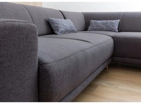 Colțar gri extensibil/cu spațiu de depozitare (cu colț pe partea dreaptă/în formă de ”L”) Classy Sophie – Miuform