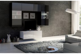 Mobilier living Calabria C10 (Negru + Alb) (fără iluminat). 1051629