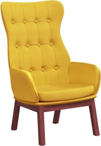 vidaXL Scaun de relaxare, galben muștar, material textil