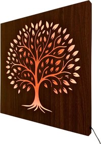 SENTOP | Tablou LED Copacul Vieții - decorațiune din lemn cu iluminare din spate - KROWE