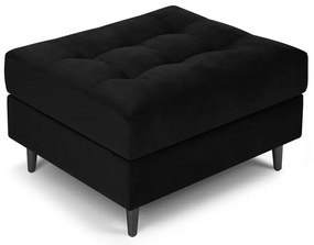 Taburet din catifea Milo Casa Santo, negru