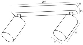 Immax NEO 07262W - LED RGB+CCT, stmívatelné svítidlo NEO LITE PUNTO 2xGU10/6W/23