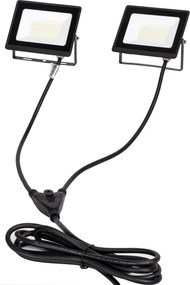 Aigostar - Proiector LED cu stativ 2xLED/30W/230V 6500K IP65 portocaliu/negru