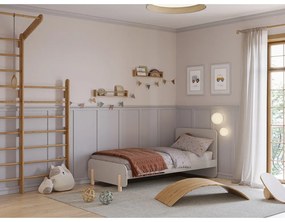 Pat pentru copii crem din lemn de pin 90x190 cm Nora – Marckeric