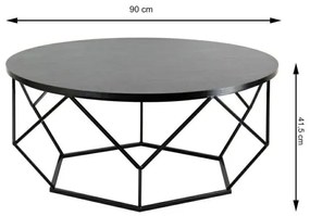 Măsuță de cafea DIAMOND 41,5x90 cm neagră