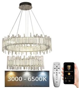 Lustră LED dimabilă pe cablu LED/65W/230V 3000-6500K + telecomandă