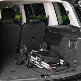 Deuba Coș de cumpărături cu roți - negru