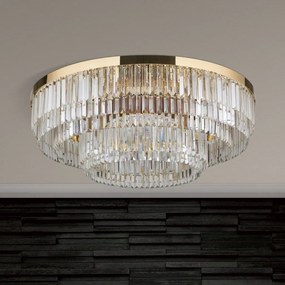 Lustra LED aplicata cristal design elegant lux PRISM D-95cm aurie 24K