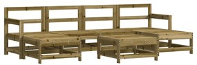 3186388 vidaXL Set mobilier de grădină, 7 piese, lemn de pin tratat