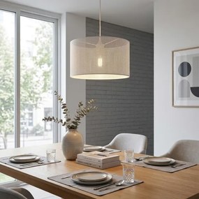 Lampă suspendată pe cablu SIRJA PLISADO, 1xE27/15W/230V, Ø 35 cm, albă