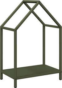 vidaXL Suport pentru lemne de foc Verde măsline Oțel laminat la rece