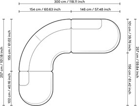 Canapea design modern Bjorn L, Lyssa sand