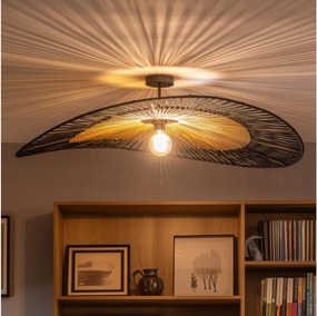 Brilagi - Lustru aplicat cu LED CERIA BOHO 1x E27/60W/230V Ø 100 cm negru/maro