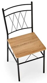 Set masă și scaune Faust 4+1, stejar / negru