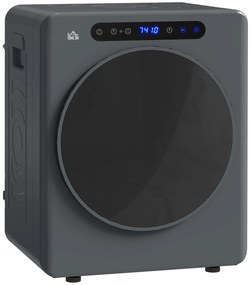 HOMCOM Uscător de Rufe, 6 Programe, 40-60℃, Capacitate de 4 kg, Compact, Control Tactil, Gri | Aosom Romania
