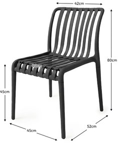 Scaun din plastic TREGO, antracit