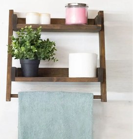 Raft de perete pentru baie ,seria wood Homs, lemn natur,700102