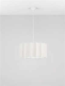 Lustra suspendata cu abajur alb Alve