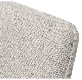 Scaun de sufragerie gri deschis cu cotiere tapițat Alma – Unique Furniture