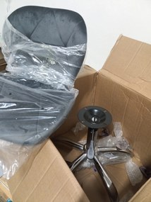 OFERTA Scaun de birou gri AVOLA VELVET II. calitate