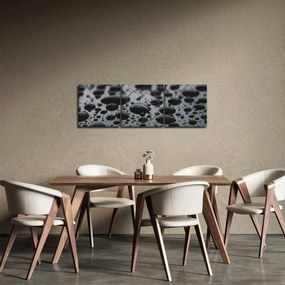 Tablou cu picături de apă (cu ceas) (90x30 cm)