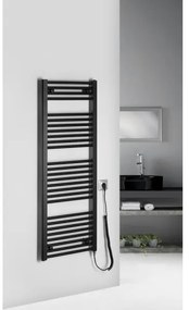 Radiator portprosop electric pentru baie Aqualine DIRECT-E 400W/230V 132 cm negru mat