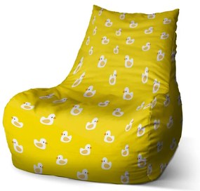 Sac de șezut Bean rățuște albe - pentru copii, galben