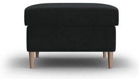 Taburet negru cu tapițerie din catifea Kyoto – Cosmopolitan Design