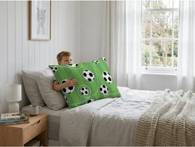 Fata de perna din policoton FOOTBALL TIME POLY 70x90 cm, verde