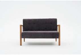 Canapea TUMI, 2 locuri, gri antracit