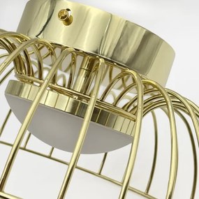 Plafonieră LED BETSY, 12 W / 230 V, Ø 25 cm, aurie