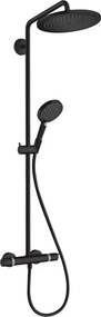 Coloana de dus cu baterie termostatata negru mat Hansgrohe Croma Select S 280