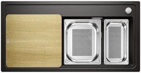 Blanco Zenar XL 6 Steamer SystemPlus chiuvetă din granit 100x51 cm negru 526054