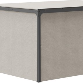 Outsunny Foisor cu pergola 3 x 3 (m) cu acoperis extensibil, Adapost cu copertina cu pergola retractabila cu perdele, Cadru din aluminiu pentru gradina, peluza, curte si terasa, bej | Aosom Romania