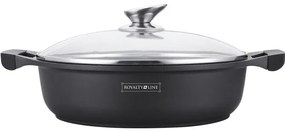 RESIGILAT - Cratita marmorata cu capac 30 cm, 4.8 litri , RL-BR30ML Royalty Line