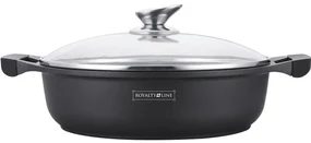 RESIGILAT - Cratita marmorata cu capac 30 cm, 4.8 litri , RL-BR30ML Royalty Line