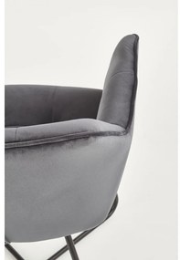 Scaun de bucaterie Faustina, gri/negru